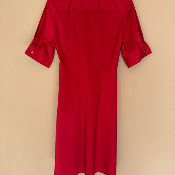 Lauren size 12P red summer short sleeved dress - Picture 3 of 9